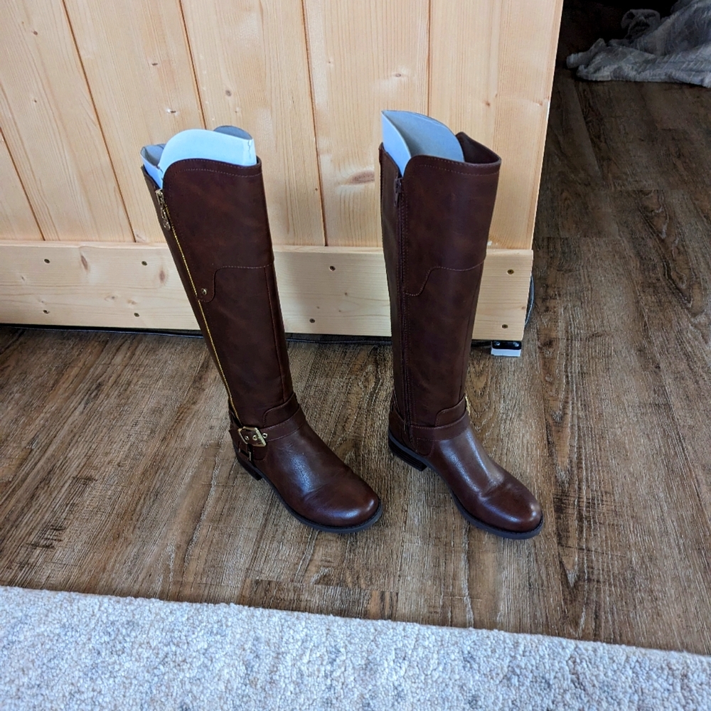 Guess, Brown Harson Riding Boots, Size 6